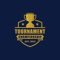 Tournament championship logo vector. Trophy logo vector