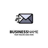 color plano de plantilla de logotipo de empresa de mensaje de correo electrónico vector