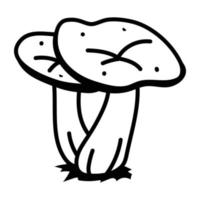 An editable outline icon of Mushrooms vector