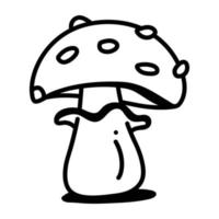 An editable outline icon of Mushrooms vector