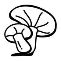 An editable outline icon of Mushrooms vector