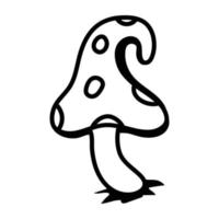 An editable outline icon of Mushrooms vector