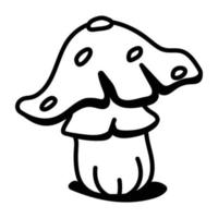 An editable outline icon of Mushrooms vector