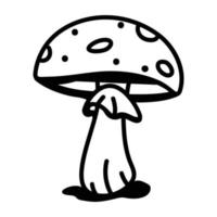 An editable outline icon of Mushrooms vector