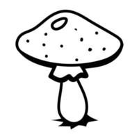 An editable outline icon of Mushrooms vector