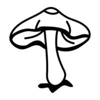 An editable outline icon of Mushrooms vector