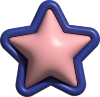 cute 3d star pastel decoration png