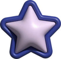 cute 3d star pastel decoration png