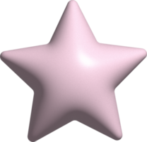 cute 3d star pastel decoration png