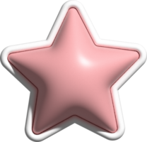 cute 3d star pastel decoration png