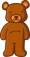 niedliche braune teddybärillustration für gestaltungselement png