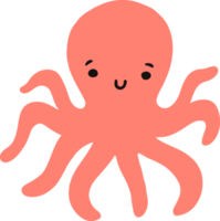 Cute octopus Illustration for design element png