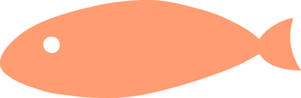lindo pez naranja ilustración para elemento de diseño png