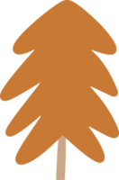 Cute larch tree Illustration for design element. autumn clip art hand drawn png