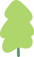 illustration d'arbre vert mignon pour élément de conception pour thème naturel png