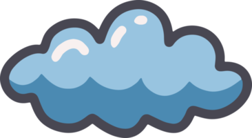 Cute cloud Illustration for design element png