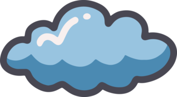 Cute cloud Illustration for design element png