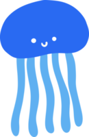 Cute jellyfish Illustration for design element png