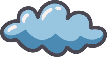 Cute cloud Illustration for design element png