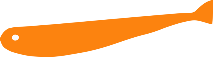 söt orange fisk illustration för design element png