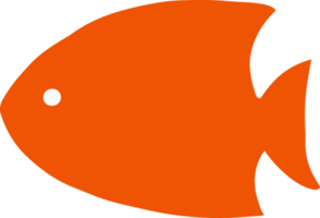 Cute orange fish Illustration for design element png