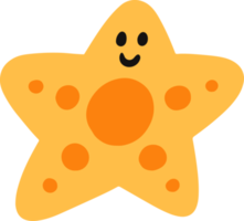 ilustração de estrela do mar fofa para elemento de design png