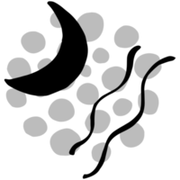 moderno astratto scarabocchio collage di semplice geometrico forme. illustrazione nel boho stile, mano disegno, ingenuo. trasparente png clipart