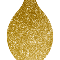 jarrón de cerámica boho dorado moderno. transparente png imágenes prediseñadas