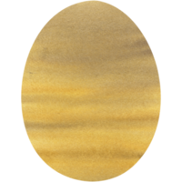 Brown watercolor Easter egg. Oval shape for design. Transparent PNG Clipart