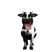 vaca linda representación 3d png