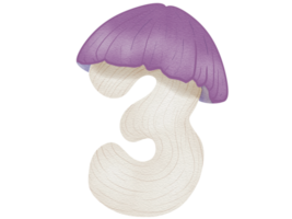 nombre de champignons à l'aquarelle png