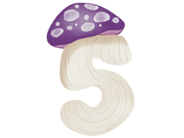 nombre de champignons à l'aquarelle png