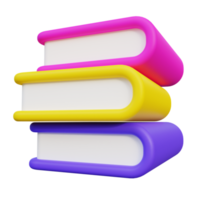 3D Stapel Bücher Illustration png