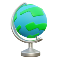Ilustración de globo educativo 3d png