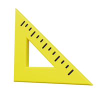 3D Triangle Ruler Illustration png