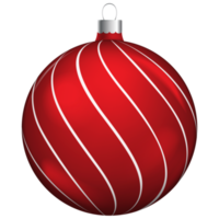 Red christmas balls object for decoration. png