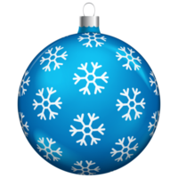 décoration de boules de Noël bleu isolé sur fond blanc. png