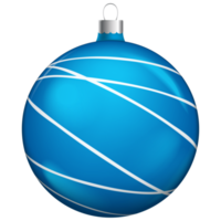 decoración de bolas de Navidad azul aislado sobre fondo blanco. png