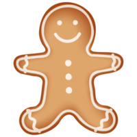 Natale Pan di zenzero biscotti impostato isolato su bianca sfondo. png