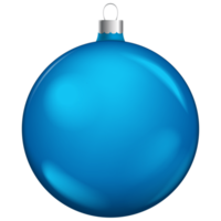 decoração de bolas de natal azul isolada no fundo branco. png