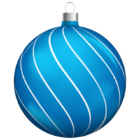 décoration de boules de Noël bleu isolé sur fond blanc. png