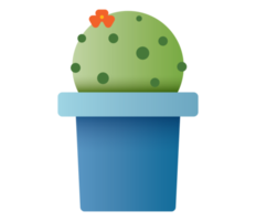 symbole d'icône de cactus. objet de retour à l'école dans un objet d'art en papier. png