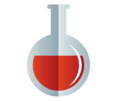 Test tube icon symbol. Back to school object set in paper art item. png