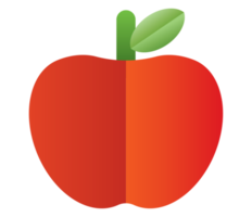 apple icon symbol. Back to school object set in paper art item. png