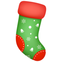 chaussettes de Noël isolés sur fond blanc. ensemble de chaussettes pour les cadeaux de noël et bonne année. png