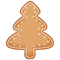 Conjunto de galletas de jengibre de Navidad aislado sobre fondo blanco. png