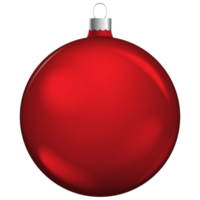 Red christmas balls object for decoration. png