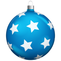 Blue christmas balls decoration isolated on white background. png