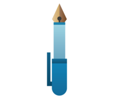 pen icoon symbool. terug naar school- voorwerp reeks in papier kunst item. png