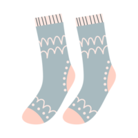 Knitted socks . Cozy element. png